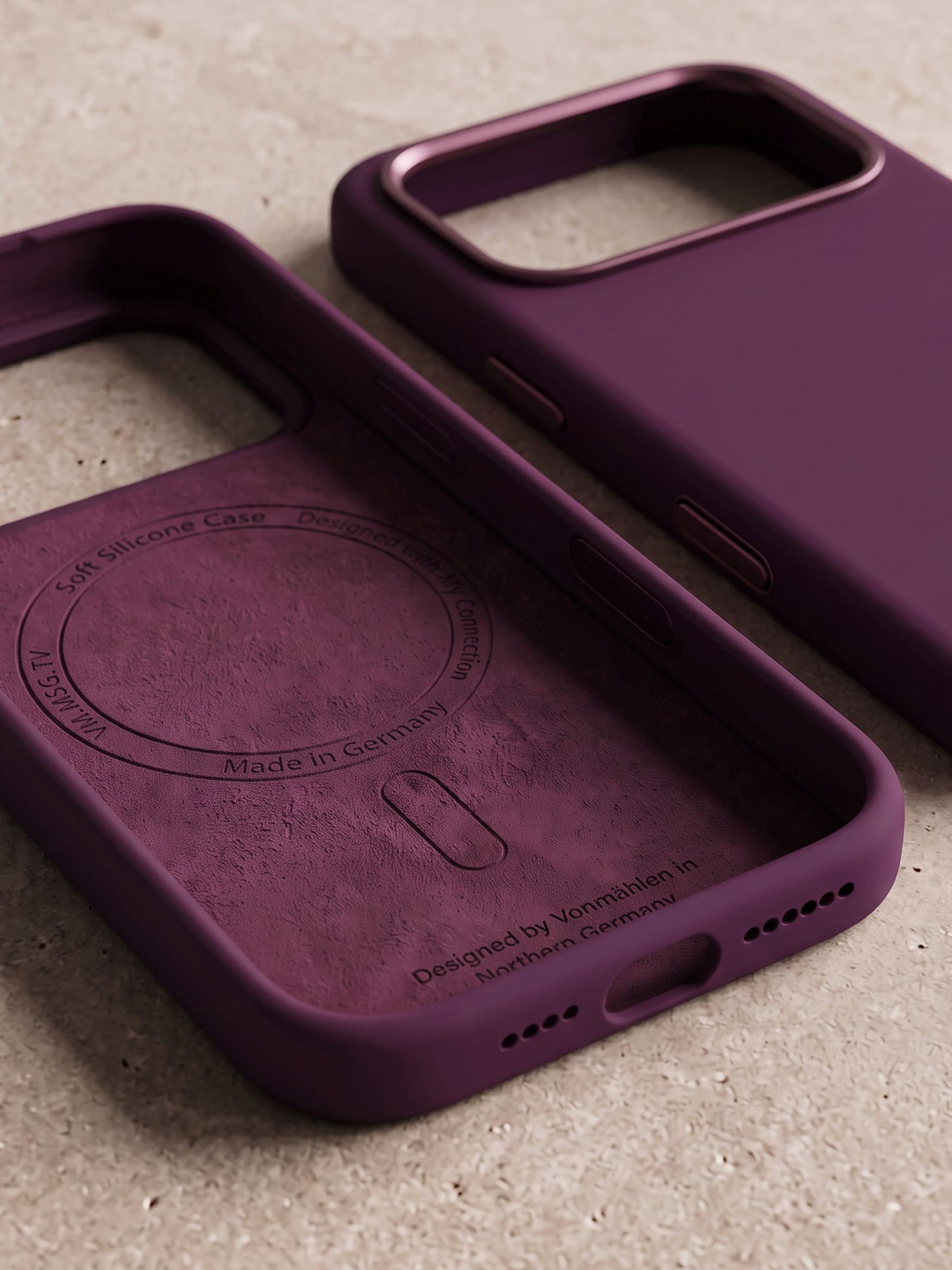 Vonmaehlen Soft Silicone Case for iPhone 18 Pro - Burgundy