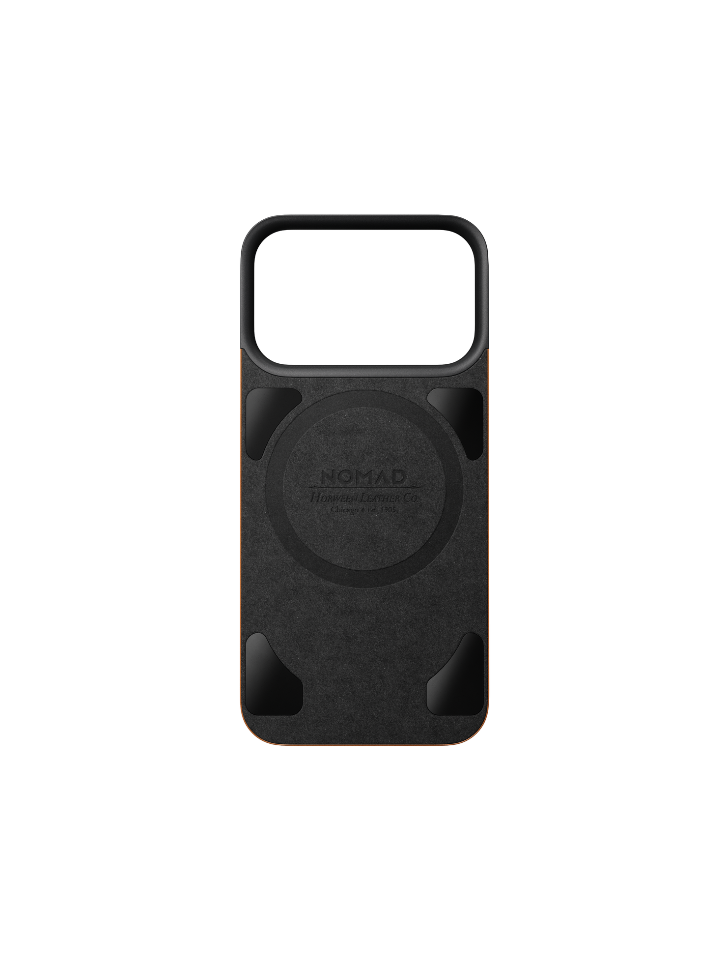 Nomad Magnetic Back with Horween Leather for iPhone 18 Pro - Saddle