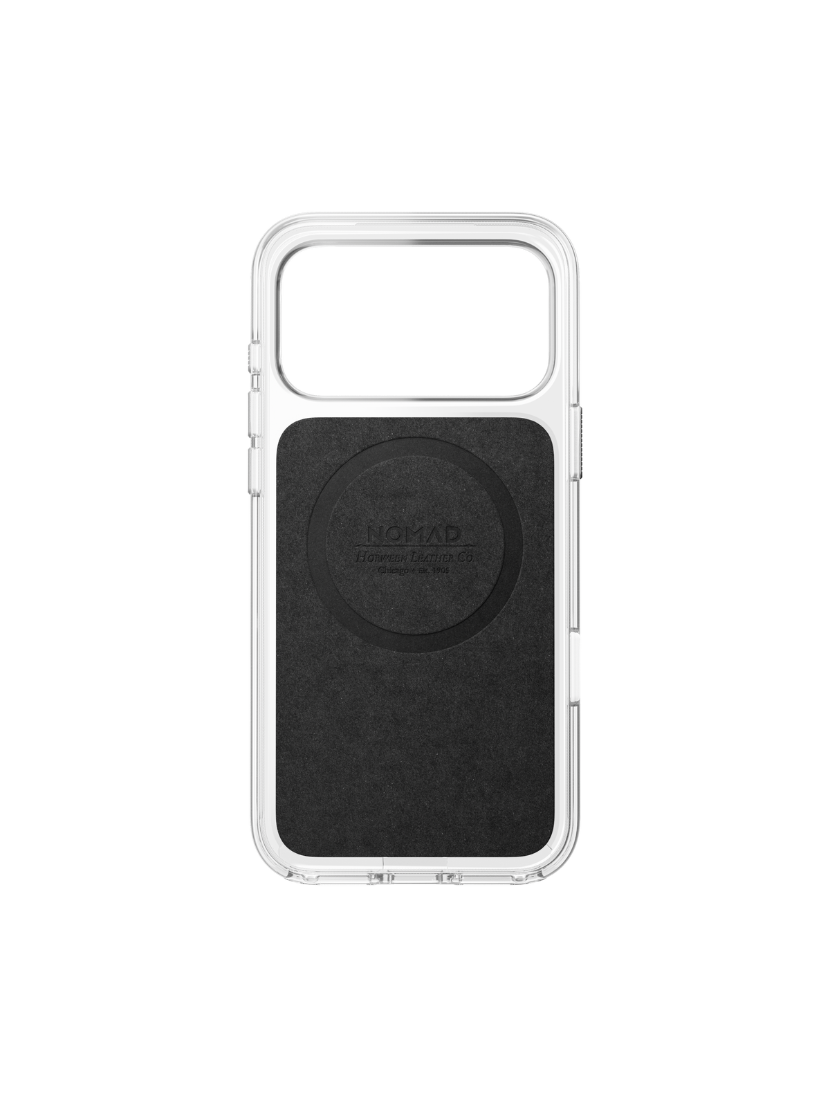 Nomad Clear Case with Horween Leather for iPhone 18 Pro Max - Saddle
