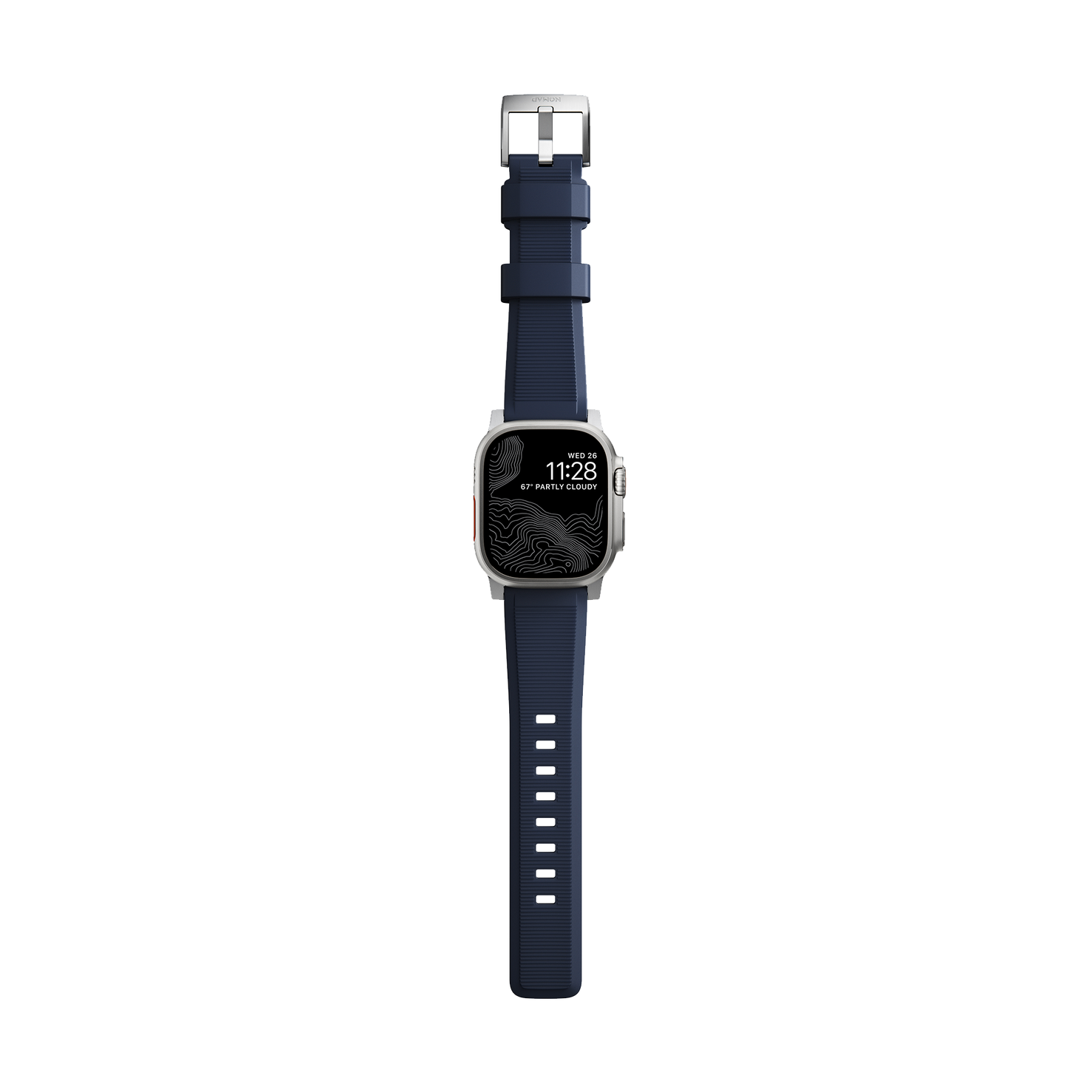 Nomad Rugged Band - 46/49mm - Silver Hardware - Atlantic Blue