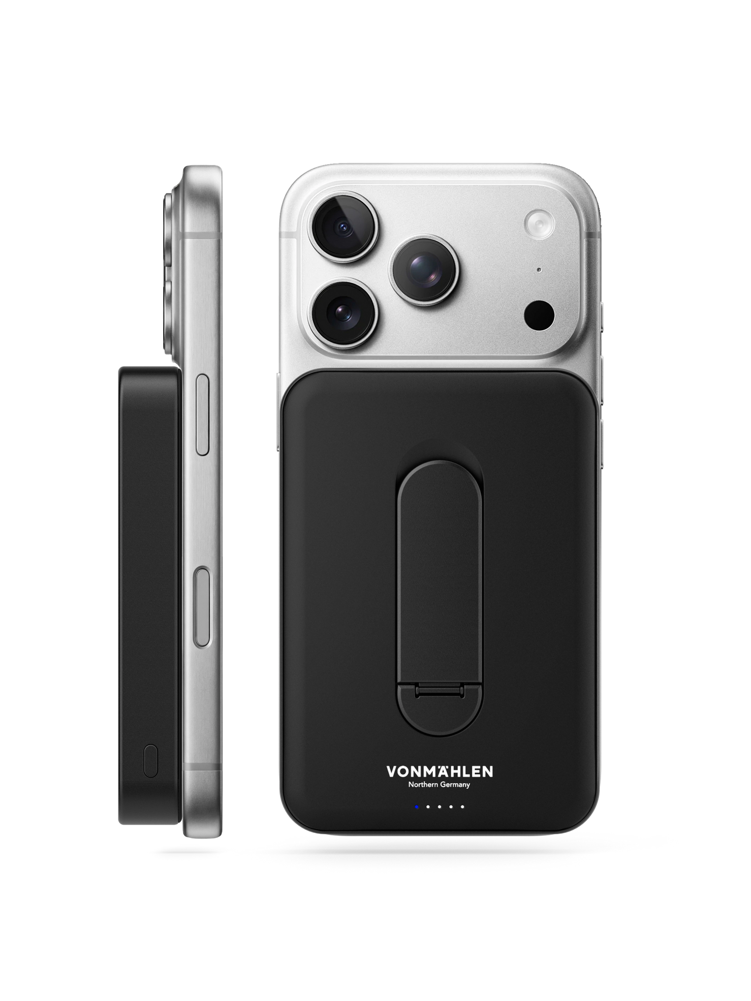 Vonmahlen Evergreen Mag 15W - 10,000 mAh Power Bank with Kickstand - Black