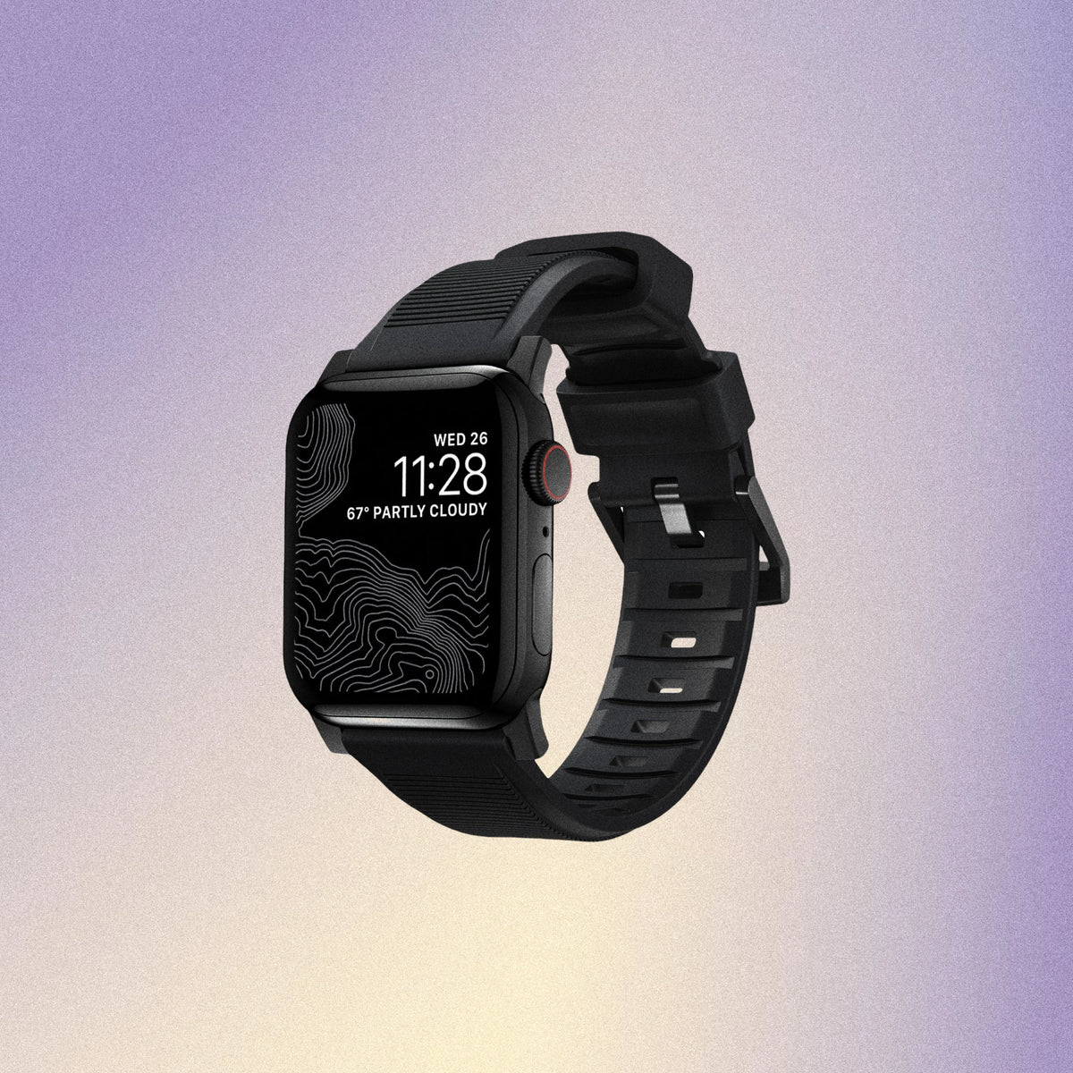 Nomad Rugged Band - 46/49mm - Black Hardware - Black