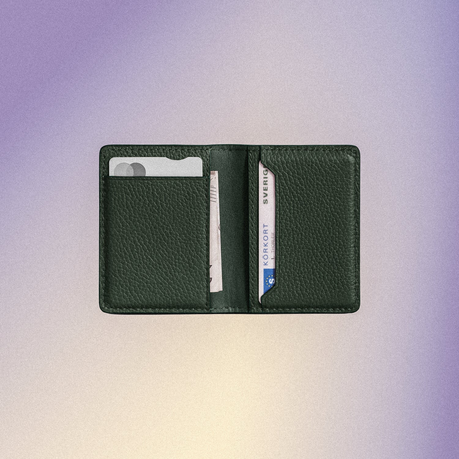 Woolnut Leather Wallet - Green