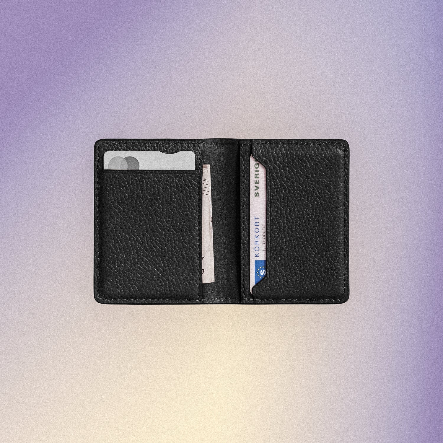 Woolnut Leather Wallet - Black
